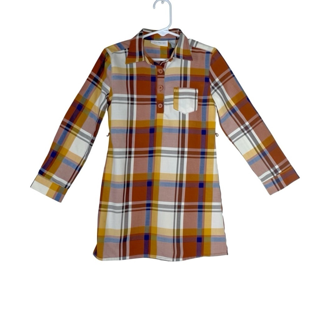 The Children’s Place Girls Plaid Long Sleeve Shirt Dress